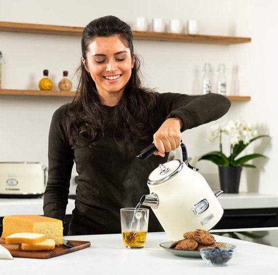 Westinghouse Electric Kettle RETRO White Color